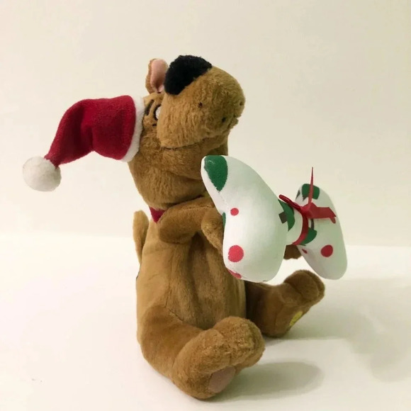 Gemmy Scooby Doo Santa Plush Animated Sings Christmas Dog Bone  Does Not Move - Picture 1 of 15